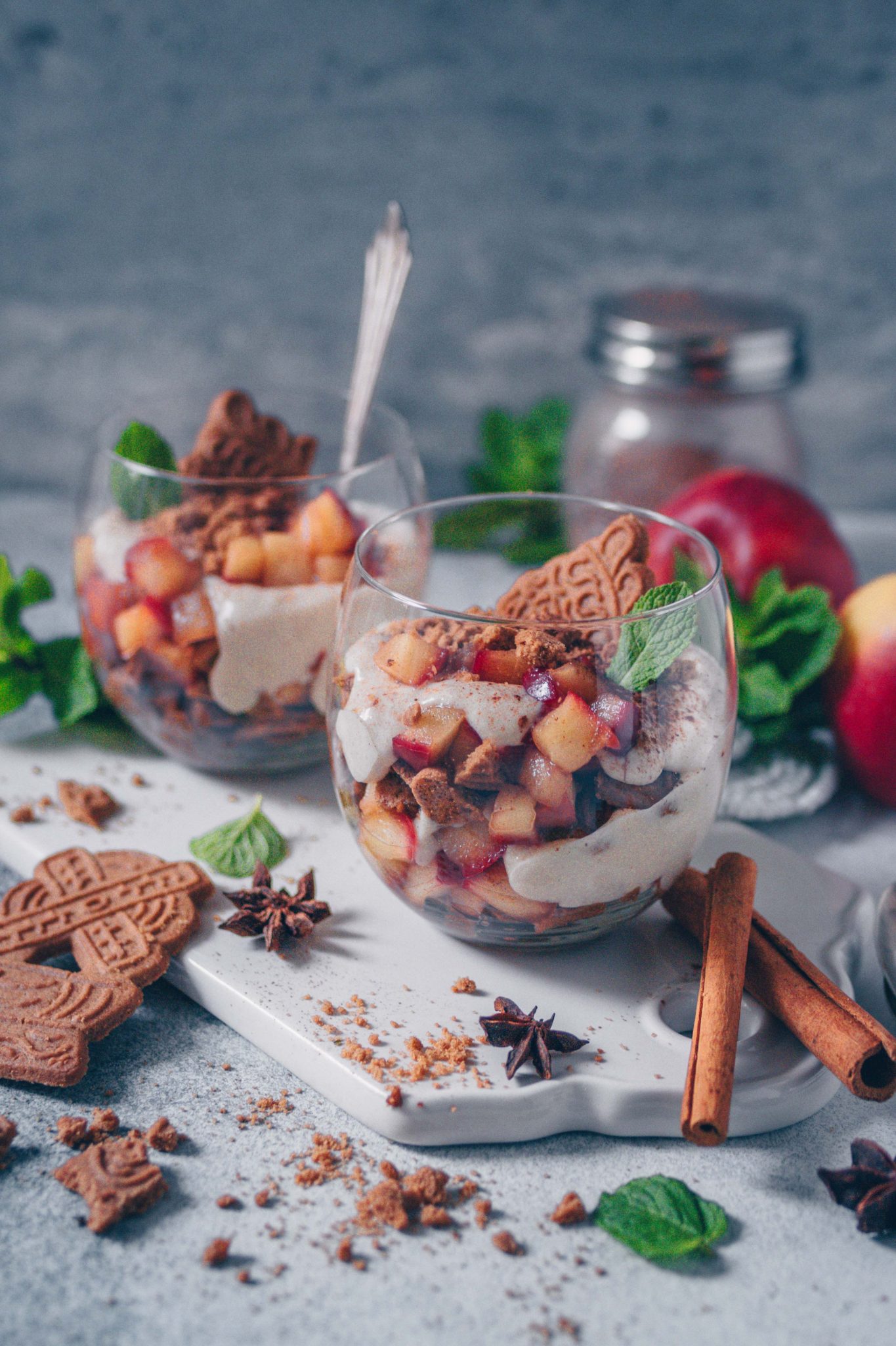 Spekulatius-Apfel-Tiramisu im Glas | Deutschland is(s)t vegan